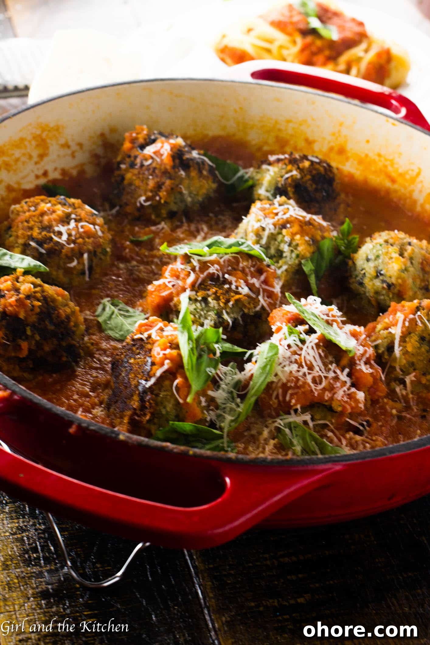 Spicy Vegetarian Meatballs - Girl and the Kitchen