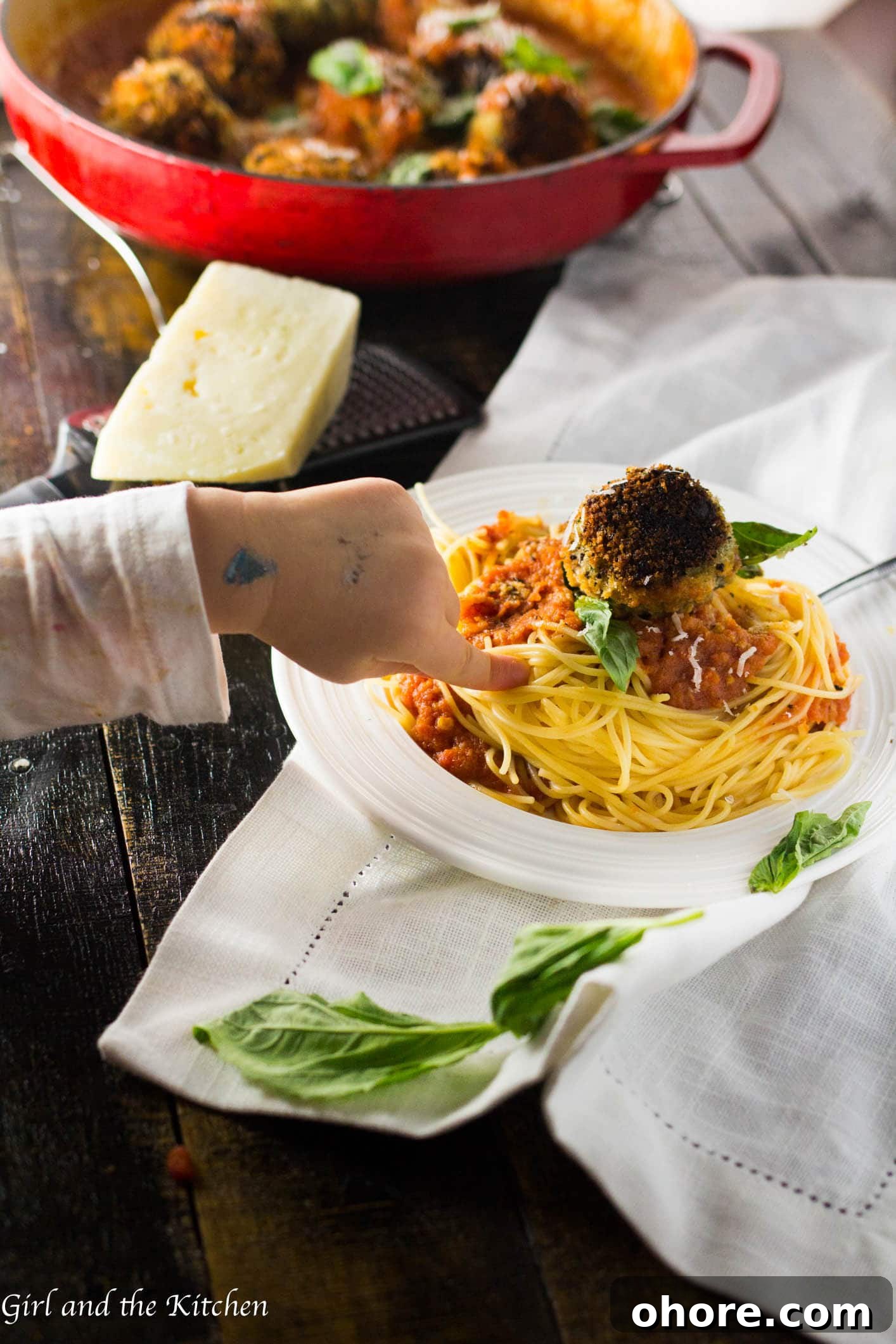 Spicy Vegetarian Meatballs - Girl and the Kitchen