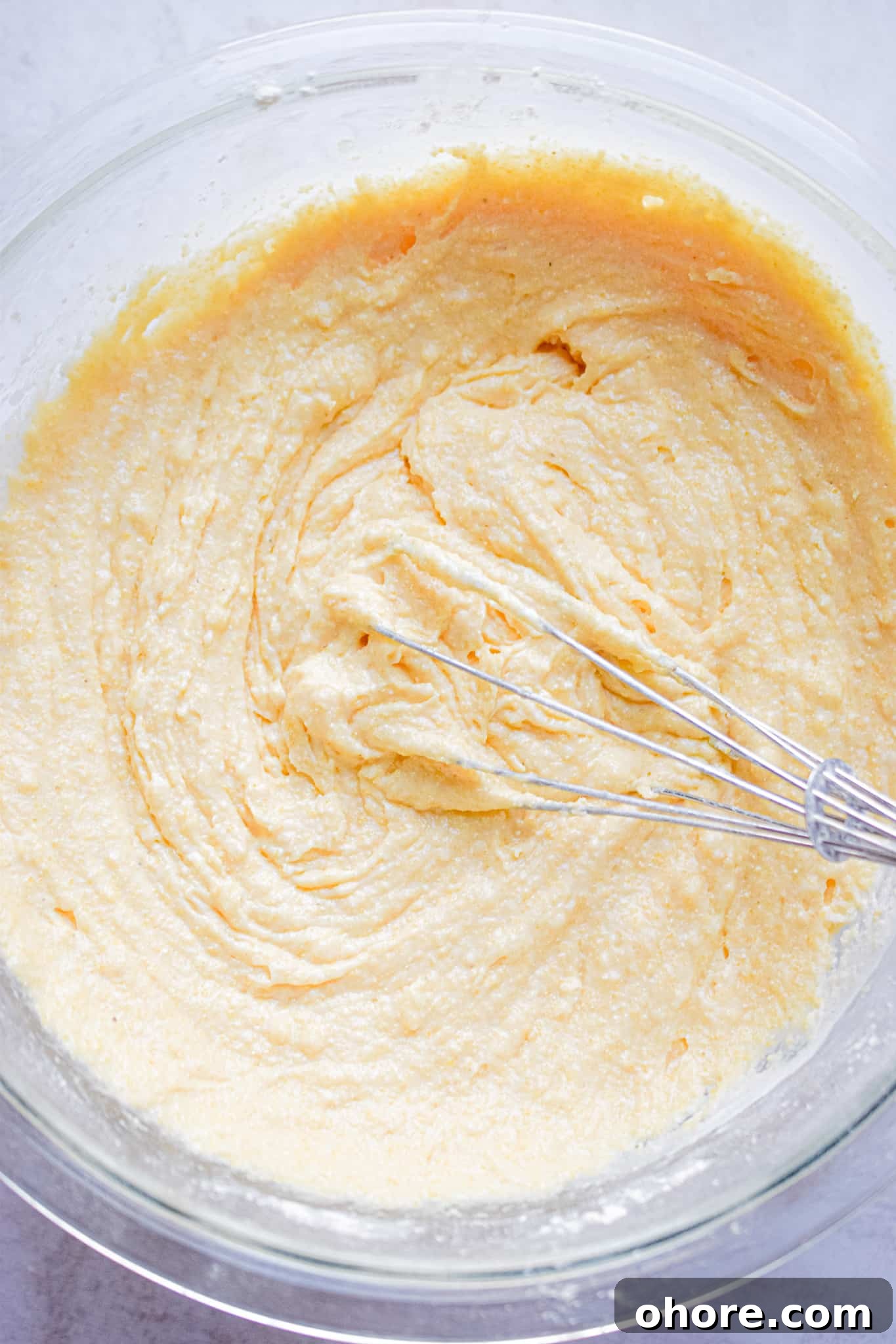 The batter is ready.