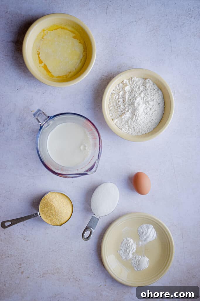 Ingredients for the Instant Pot Cornbread