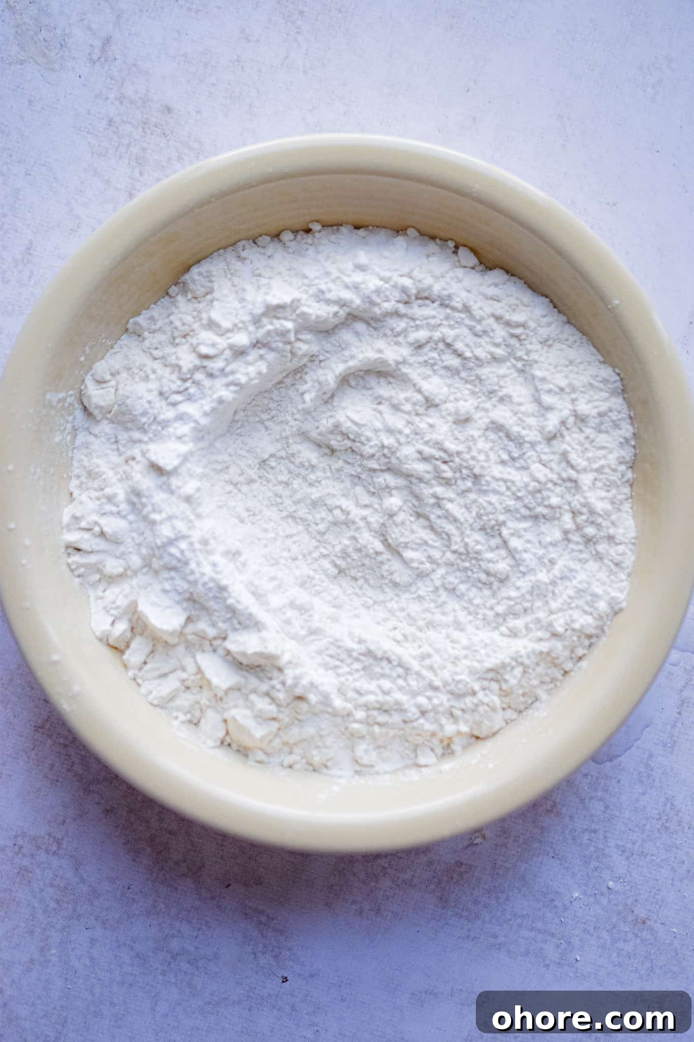 The dry ingredients are mixed together