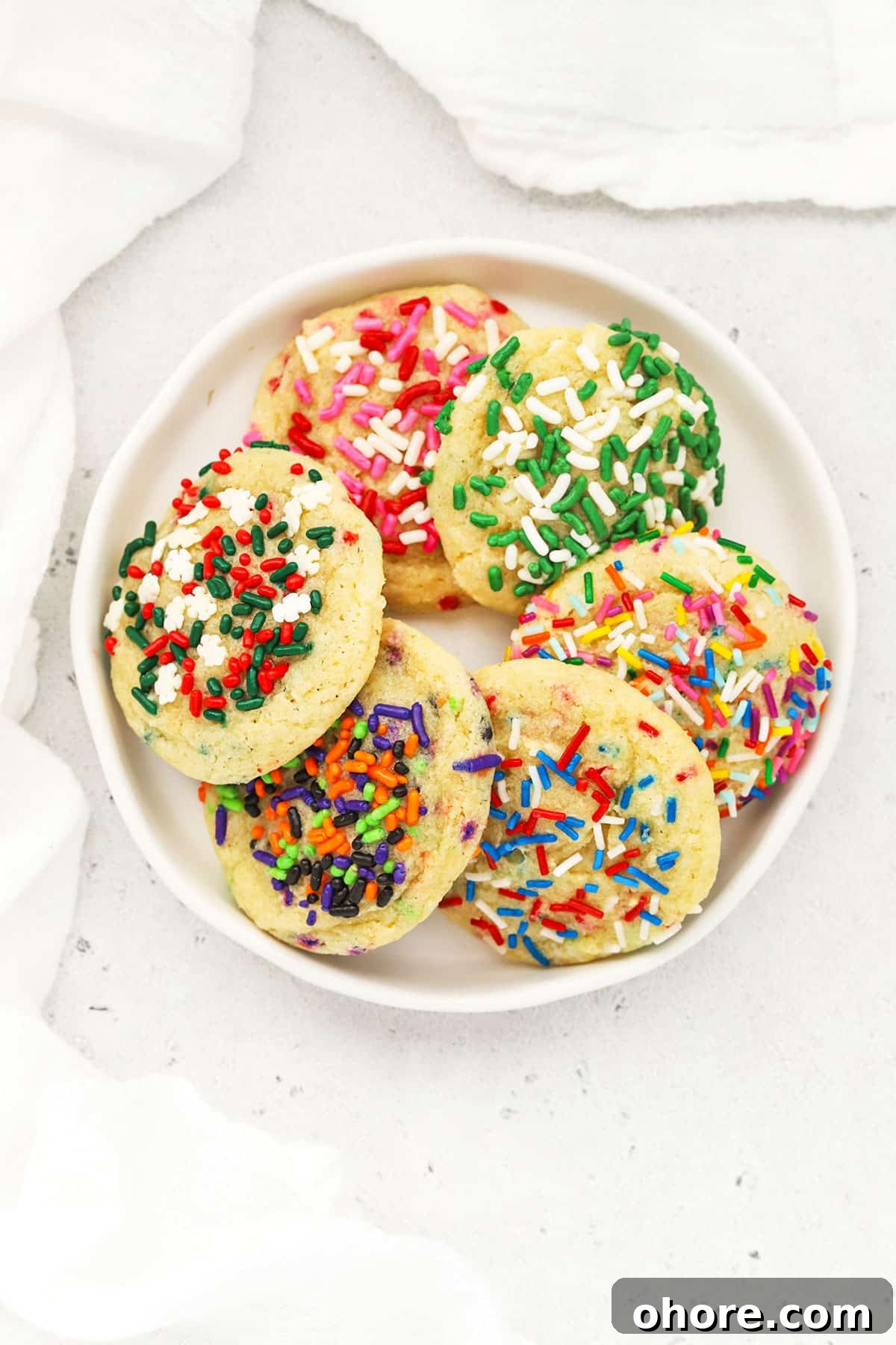gluten-free holiday sugar cookies with sprinkles