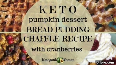 Keto Pumpkin Dessert - Chaffle Bread Pudding