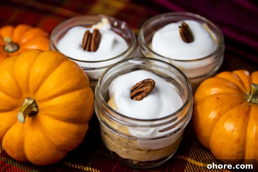 No-Bake Keto Pumpkin Cheesecake Recipe — Low-Carb & Simple 4 Pumpkin Cheese cake in mason jars