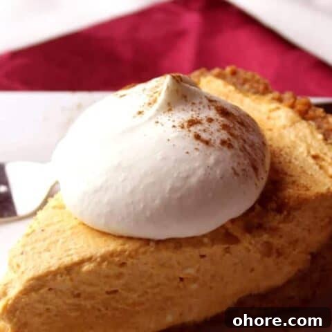 No Bake Pumpkin Cheesecake with whipped cream