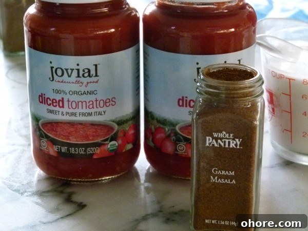 Authentic Chicken Tikka Masala Recipe with Creamy Tomato Sauce 4 garam masala and jarred tomatoes