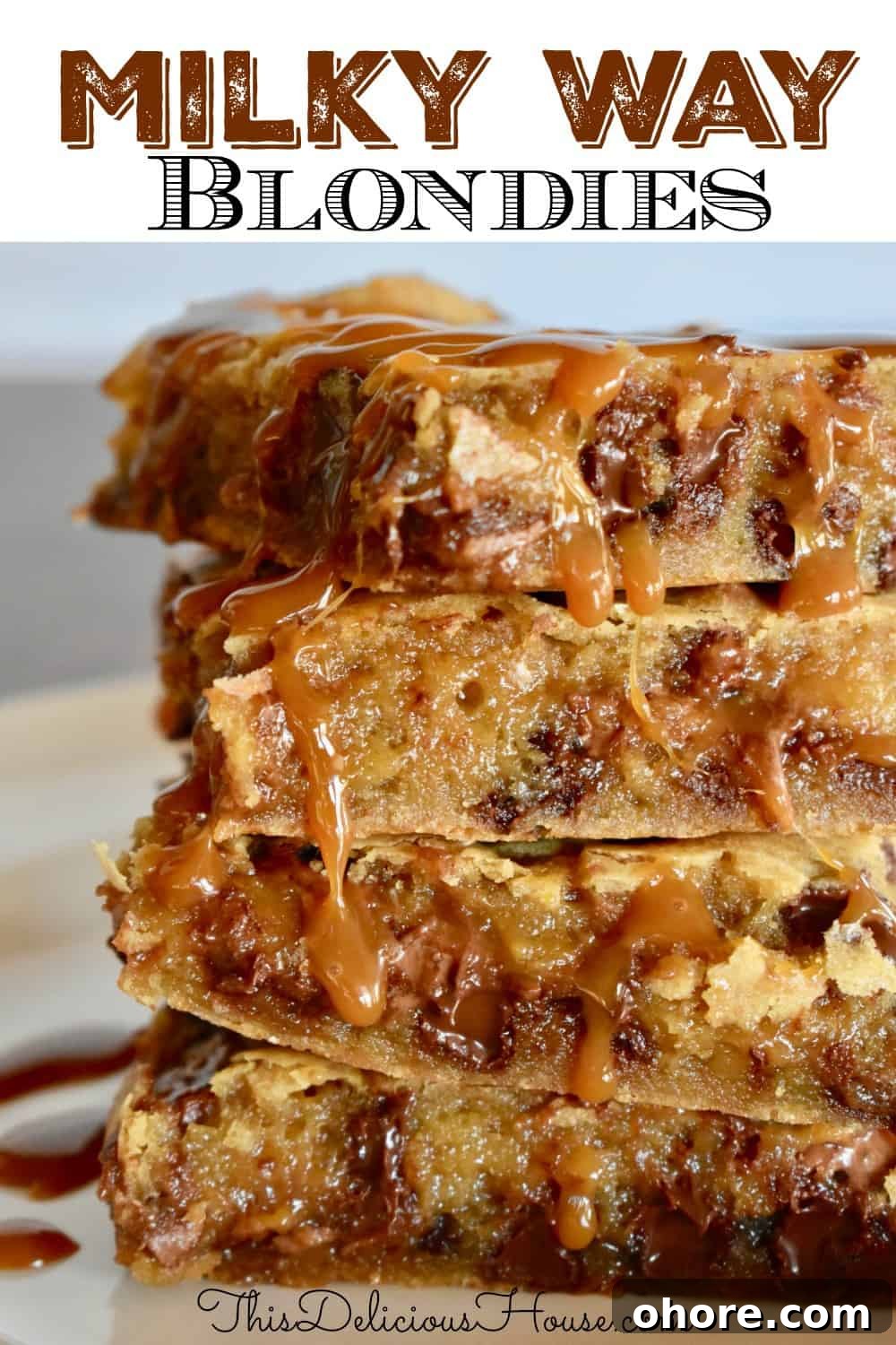 Milky Way Blondies with Caramel and Chocolate Delight 14 Milky Way Blondies