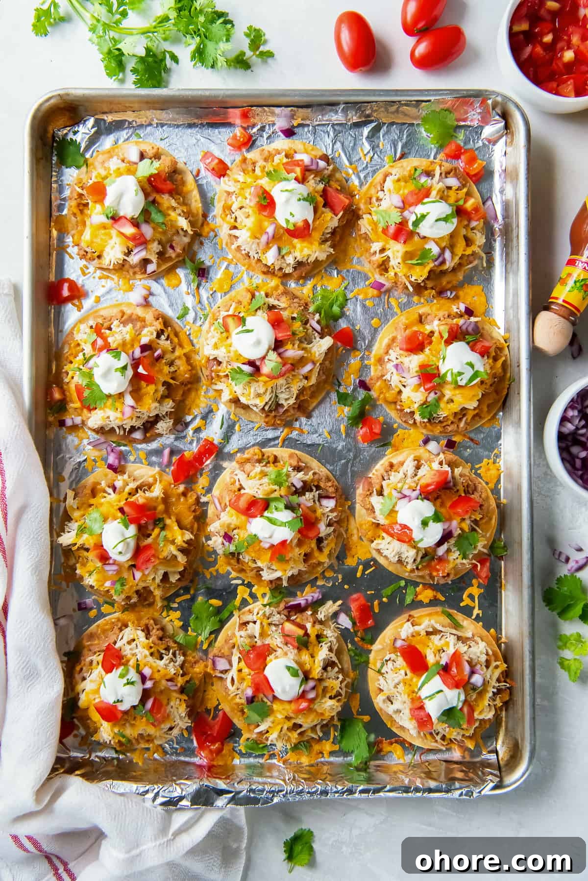 mini sheet pan tostadas