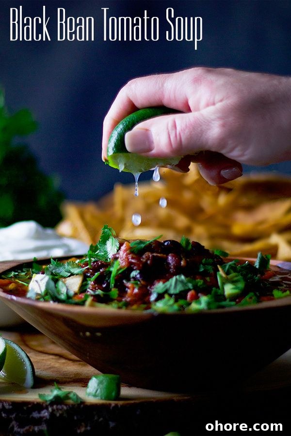 black bean tomato soup