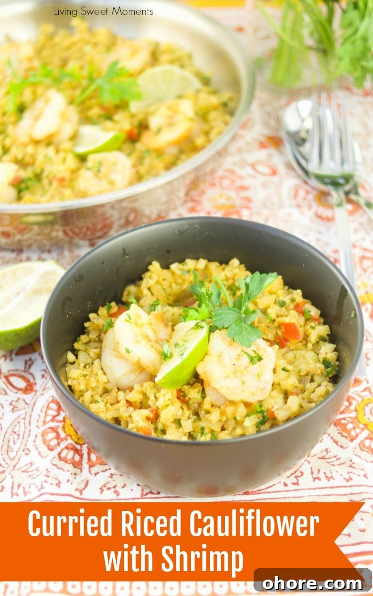 curried cauliflower rice with shrimp