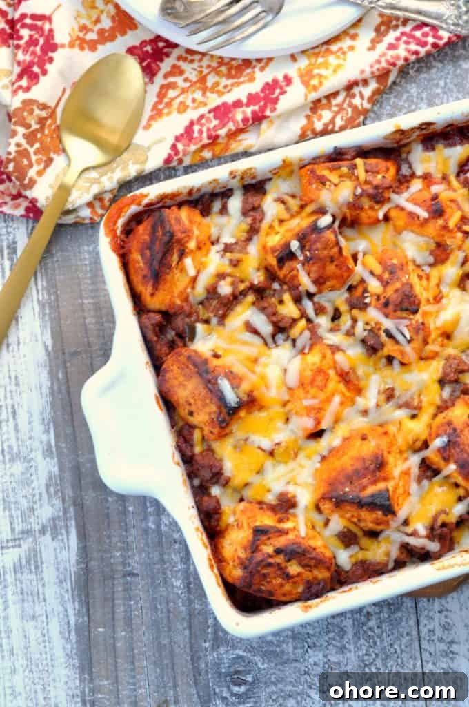 Nutritious, Low-Cost Meals to Feed Homeless Shelters and the Hungry 7 Ariel view of cheesy casserole on table with fork