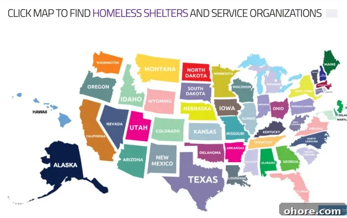 Nutritious, Low-Cost Meals to Feed Homeless Shelters and the Hungry 9 A map of the U.S.