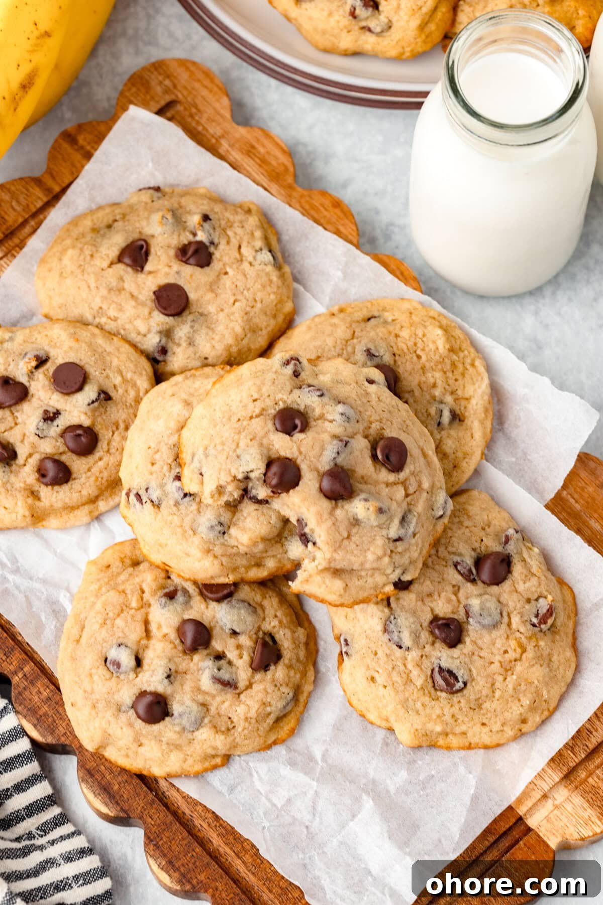 Banana Chocolate Chip Cookies Recipe — Moist Banana Cookies with Chocolate Chunks 7 img 90312 6