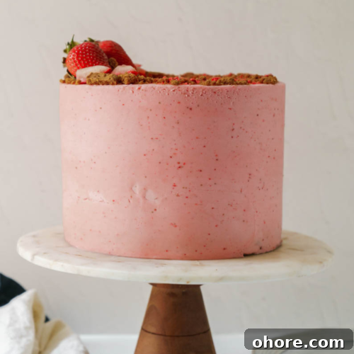 strawberry biscoff cake
