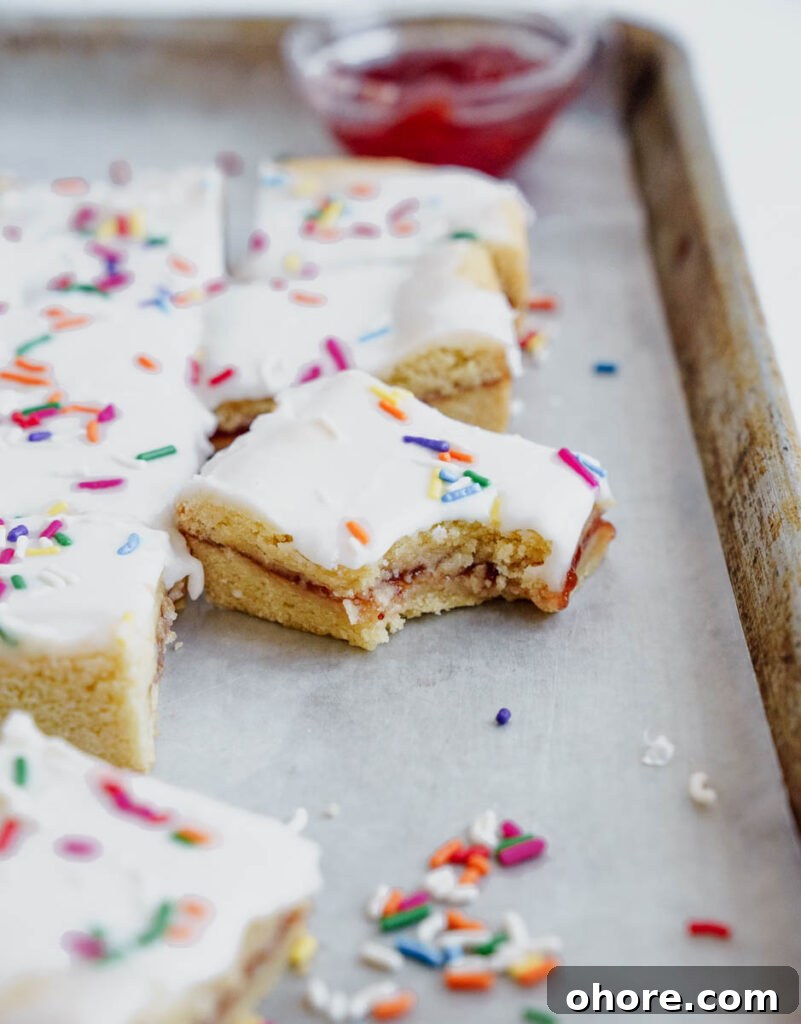 Strawberry Pop-Tart Blondies Recipe: Homemade Jam-Filled Bars 9 img 9039 8
