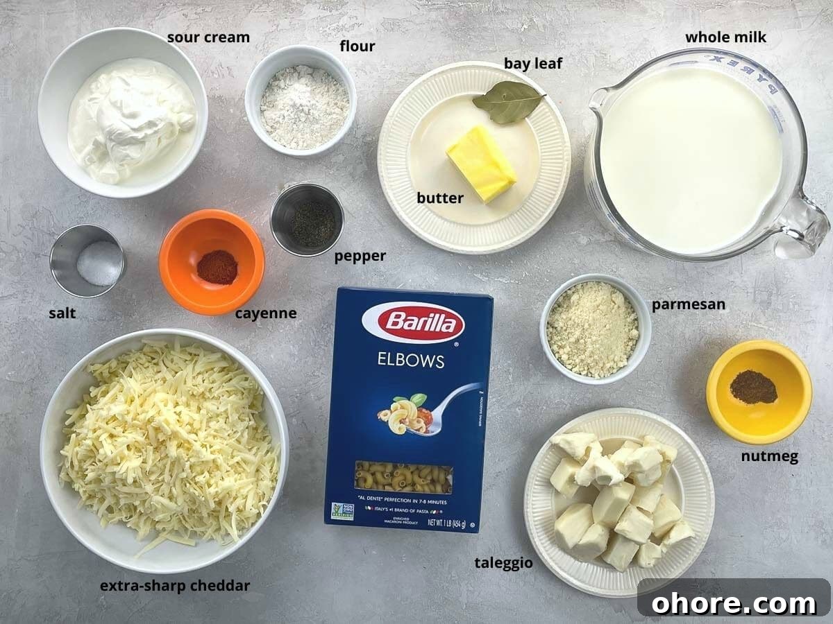 ingredients in bowls