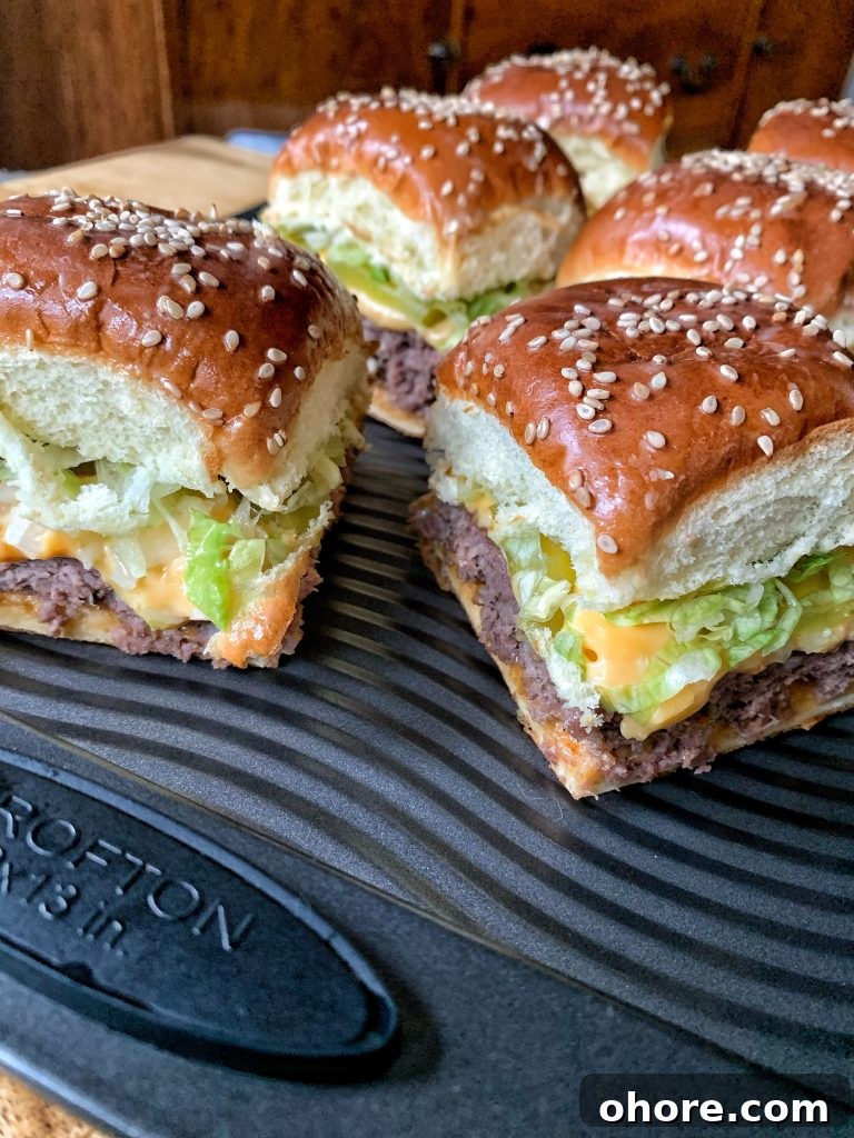 Mini Big Mac-Style Cheeseburgers Recipe 3 Mini Big Mac Cheeseburgers