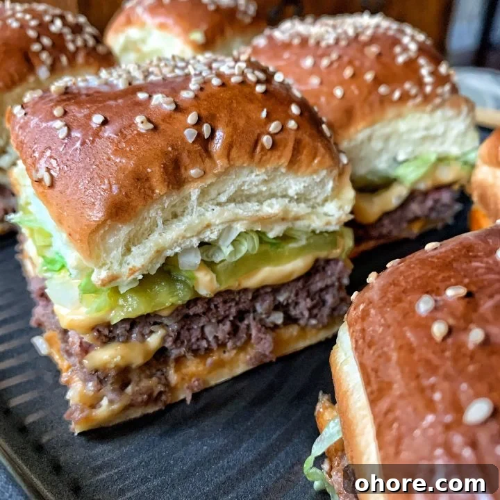 Mini Big Mac Cheeseburgers