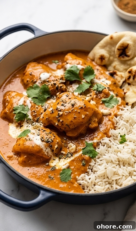 Finished butter chicken